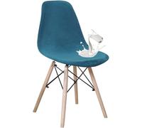 Funda De Silla Nórdica De Terciopelo - Juego De 1,2,4,6,8Fundas Elásticas, Lavables Y Ajustables para Comedor, Cocina Y Oficina(Peacock Blue,8PCS)