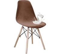 Funda De Silla Nórdica De Terciopelo - Juego De 1,2,4,6,8Fundas Elásticas, Lavables Y Ajustables para Comedor, Cocina Y Oficina(Dark Brown,8PCS)