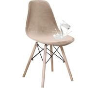 Funda De Silla Nórdica De Terciopelo - Juego De 1,2,4,6,8Fundas Elásticas, Lavables Y Ajustables para Comedor, Cocina Y Oficina(Camel,8PCS)