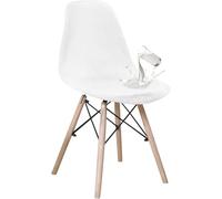 Funda De Silla Nórdica De Terciopelo - Juego De 1,2,4,6,8Fundas Elásticas, Lavables Y Ajustables para Comedor, Cocina Y Oficina(White,1 PCS)