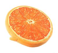 Funda de silla redonda de felpa suave con forma de fruta para sillas de jardín que proporciona un apoyo cómodo con relleno de espuma de algodón ultrasuave (amarillo naranja)
