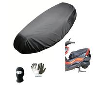 Funda de sillín impermeable para moto scooter OJ Talla M compatible con Gilera Runner 50 SP funda impermeable para sillines 100 x 65 cm funda negra
