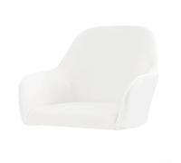 Funda de sillón alto de felpa, tela protectora con función resistente al agua, protector elástico de muebles para sillas de comedor (blanco leche)