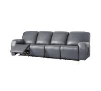 Funda de Sillón Relax Elástica para Sillón Reclinable, Funda Elástica para Sillón de Descanso 1/2/3/4 Plaza, Extraíbles y Lavables Fundas Protector (Gris,4 Plazas)