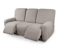 Funda de Sillon Relax Reclinable 4/6/8 Piezas, Elástica Jacquard Fundas de Sofá 1/2/3 Plaza con Bolsillos Laterales, Extraíbles y Lavables Antideslizante Fundas para Sillón Reclinable Relax ( Color :