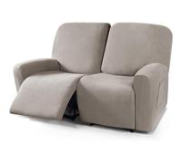 Funda de Sillon Relax Reclinable 4/6/8 Piezas, Elástica Jacquard Fundas de Sofá 1/2/3 Plaza con Bolsillos Laterales, Extraíbles y Lavables Antideslizante Fundas para Sillón Reclinable Relax ( Color :