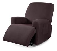 Funda de Sillon Relax Reclinable 4/6/8 Piezas, Elástica Jacquard Fundas de Sofá 1/2/3 Plaza con Bolsillos Laterales, Extraíbles y Lavables Antideslizante Fundas para Sillón Reclinable Relax ( Color :