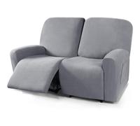 Funda de Sillon Relax Reclinable 4/6/8 Piezas, Elástica Jacquard Fundas de Sofá 1/2/3 Plaza con Bolsillos Laterales, Extraíbles y Lavables Antideslizante Fundas para Sillón Reclinable Relax ( Color :