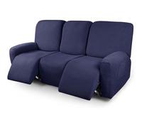 Funda de Sillon Relax Reclinable 4/6/8 Piezas, Elástica Jacquard Fundas de Sofá 1/2/3 Plaza con Bolsillos Laterales, Extraíbles y Lavables Antideslizante Fundas para Sillón Reclinable Relax ( Color :