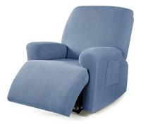 Funda de Sillon Relax Reclinable 4/6/8 Piezas, Elástica Jacquard Fundas de Sofá 1/2/3 Plaza con Bolsillos Laterales, Extraíbles y Lavables Antideslizante Fundas para Sillón Reclinable Relax ( Color :