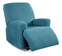 Funda de Sillón Relax Reclinable Elástica 1/2/3 Plaza , Jacquard Funda Reclinable 4/6/8 Piezas con Bolsillos Laterales, Antideslizante Extraíbles y Lavables Fundas Reclinable Protector ( Color : #9 ,