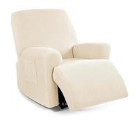 Funda de Sillón Relax Reclinable Elástica 1/2/3 Plaza , Jacquard Funda Reclinable 4/6/8 Piezas con Bolsillos Laterales, Antideslizante Extraíbles y Lavables Fundas Reclinable Protector ( Color : #6 ,