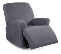 Funda de Sillón Relax Reclinable Elástica 1/2/3 Plaza , Jacquard Funda Reclinable 4/6/8 Piezas con Bolsillos Laterales, Antideslizante Extraíbles y Lavables Fundas Reclinable Protector ( Color : #1 ,