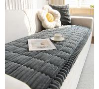 Funda De Sofá 1 2 3 Plazas,Fundas de Pana para sofá Gruesas,Protector de Cubre Sofa- Fundas de Pana Suaves y Gruesas Antideslizante Antiarañazos para Perros Gatos(Dark Grey,80 * 240cm)