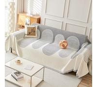 Funda de Sofá 3 Plazas, Cubre Sofá, Manta Cubre Sofa Four Seasons, Universal, Reversible, Protector de Sofa para Perros Gatos,Gris,71 * 110in/180 * 280cm