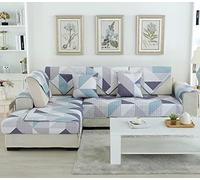 Funda de Sofá Acolchada de Algodón con Estampado Bohemio Antideslizante para Perros Mascotas Y Niños. Protector de Reposabrazos Y Respaldo 1 Pieza (Geométrica 89 X 188 cm).