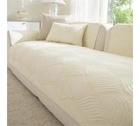Funda de sofá Acolchada de algodón, Funda de Cama Antideslizante, Funda de sofá festoneada, Funda Protectora de Muebles Lavable(Beige,110 * 210cm)