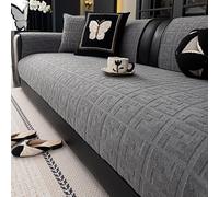 Funda De Sofá Antideslizante 1/2/3/4 Plazas Con Flocado - Resistente A Las Arrugas - Se Adapta A Sofás Seccionales Y Dos Plazas - Decoración Estilo Hogareño Un Invierno Aco gray 120*180cm/47.2*70.9in