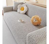 Funda de sofá antideslizante de 360°, protector de muebles todo incluido para sala de estar de 1 a 5 plazas, diseño suave y mullido en colores sólidos, la mejor solución de decoración del hogar