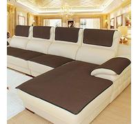 Funda de sofá antideslizante de alta calidad, multidimensional, para sofás modulares, fundas para reposabrazos, de piel negra, protector de sofá (marrón oscuro, 60 x 180 cm)