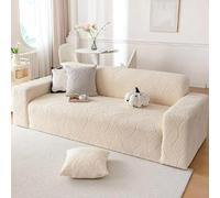 Funda de Sofá Antideslizante Funda de Sofá Protector de Muebles Lavable Universal de Alta Elasticidad Se Admiten Mascotas para Sofá Seccional Beige 190-230cm