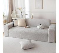 Funda de Sofá Antideslizante Funda de Sofá Protector de Muebles Lavable Universal de Alta Elasticidad Se Admiten Mascotas para Sofá Seccional Light Grey 90-140cm