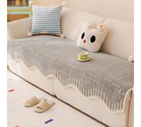 Funda De Sofá Antideslizante - Funda para 3 Plazas, Sofás En Forma L, Tela Chenilla Suave, Protector para Mascotas, Niños, Fácil Instalación Diseño En Forma Lúdica Gray 90 * 120cm/35.4 * 47.2in