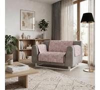 Funda de sofá Antideslizante Glamour Made in Italy - Funda de sofá 2 plazas con reposabrazos, Asiento 125 cm, Protector de sofá con Base de Goma Antideslizante, cubresofá Artesanal - Bordeaux