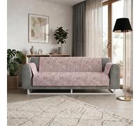 Funda de sofá Antideslizante Glamour Made in Italy - Funda de sofá 4 plazas con reposabrazos, Asiento 230 cm, Protector de sofá con Base de Goma Antideslizante, cubresofá Artesanal - Bordeaux