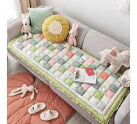 Funda de Sofá Bohemian Patchwork algodón Acolchado Antideslizante sofá Cubre Funda Gruesa de 1, 2, 3 o 4 plazas en Forma de L Todas Las Estaciones(A,60x60 cm/23.6x23.6 in)