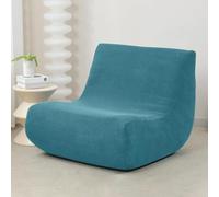 Funda De Sofá Cama 1 Plaza Sin Brazos Elástica, Ajustable para Sillón Y Pouf, Protector Lavable A Máquina Impermeable A Prueba Mascotas(Light Blue)