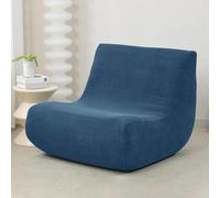 Funda De Sofá Cama 1 Plaza Sin Brazos Elástica, Ajustable para Sillón Y Pouf, Protector Lavable A Máquina Impermeable A Prueba Mascotas(Blue)