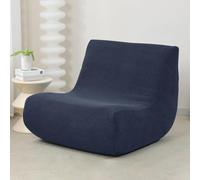 Funda De Sofá Cama 1 Plaza Sin Brazos Elástica, Ajustable para Sillón Y Pouf, Protector Lavable A Máquina Impermeable A Prueba Mascotas(Dark Blue)
