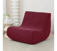 Funda De Sofá Cama 1 Plaza Sin Brazos Elástica, Ajustable para Sillón Y Pouf, Protector Lavable A Máquina Impermeable A Prueba Mascotas(Red)