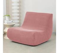 Funda De Sofá Cama 1 Plaza Sin Brazos Elástica, Ajustable para Sillón Y Pouf, Protector Lavable A Máquina Impermeable A Prueba Mascotas(Pink)