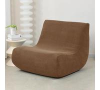 Funda De Sofá Cama 1 Plaza Sin Brazos Elástica, Ajustable para Sillón Y Pouf, Protector Lavable A Máquina Impermeable A Prueba Mascotas(Dark Coffee)