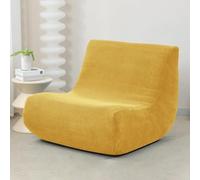 Funda De Sofá Cama 1 Plaza Sin Brazos Elástica, Ajustable para Sillón Y Pouf, Protector Lavable A Máquina Impermeable A Prueba Mascotas(Yellow)