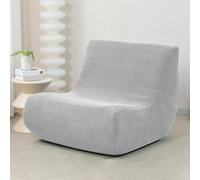 Funda De Sofá Cama 1 Plaza Sin Brazos Elástica, Ajustable para Sillón Y Pouf, Protector Lavable A Máquina Impermeable A Prueba Mascotas(Light Gray)