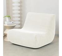 Funda De Sofá Cama 1 Plaza Sin Brazos Elástica, Ajustable para Sillón Y Pouf, Protector Lavable A Máquina Impermeable A Prueba Mascotas(White)
