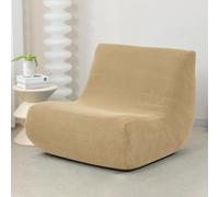 Funda De Sofá Cama 1 Plaza Sin Brazos Elástica, Ajustable para Sillón Y Pouf, Protector Lavable A Máquina Impermeable A Prueba Mascotas(Khaki)