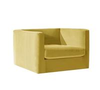 Funda de sofá Chesterfield de terciopelo elástico de alta calidad, protector de piel antideslizante para silla y asiento grande, lavable a máquina, elegante diseño Le Yellow - Decoración perfecta para