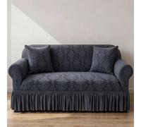 Funda de sofá completa con volante, antideslizante, extensible, lavable a máquina, elegante, para sofá de 1, 2, 3 y 4 plazas, protege muebles del hogar (J,4 Seater)