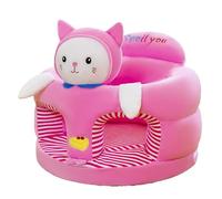 Funda de sofá con Asiento de Apoyo para bebé con Base Antideslizante, sillón de Felpa con Animales de Dibujos Animados, para bebés de 3 a 24 Meses, extraíble y Lavable Pink-Cat