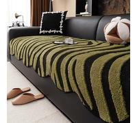 Funda de sofá con Estampado de Leopardo, Resistente al Desgaste y Antideslizante para sofá de 1, 2, 3, 4 o 5 plazas Green 110x280cm