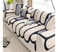 Funda de sofá con Soporte Antideslizante, 1/2/3/4 plazas, en Forma de L, de Esquina, Suave Funda Sofa Chaise Long Protector Cubre Sofa,Gris,43 * 82in/110 * 210cm