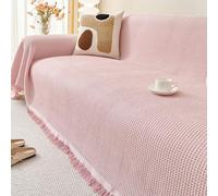 Funda de sofá de chenilla con borlas Funda de sofá muy elástica Funda de licra estampada Fundas de sofá universales Para sofás de 1, 2, 3 y 4 plazas, gatos, perros y mascotas(Size:180x260cm,Color:A)