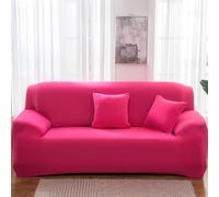 Funda de sofá de Color sólido elástica, Funda Universal de sofá con Cobertura Completa, Fundas para sofá en Forma de L, Protector de Muebles- Rose Red|| 4 Seater(235-300cm)