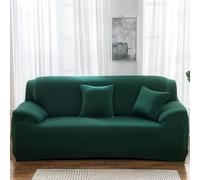 Funda de sofá de Color sólido elástica, Funda Universal de sofá con Cobertura Completa, Fundas para sofá en Forma de L, Protector de Muebles- Green 02|| 2 Seater(145-185cm)