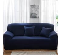 Funda de sofá de Color sólido elástica, Funda Universal de sofá con Cobertura Completa, Fundas para sofá en Forma de L, Protector de Muebles- Blue|| 4 Seater(235-300cm)