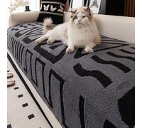 Funda de Sofá de Esquina de 1/2/3/4 Plazas Fundas de Pana Funda de Sofá en Forma de L Universal Antideslizante para Perro y Gato Lavable para Salón y Sofá de Varias Medidas(Grey,90 * 90cm)